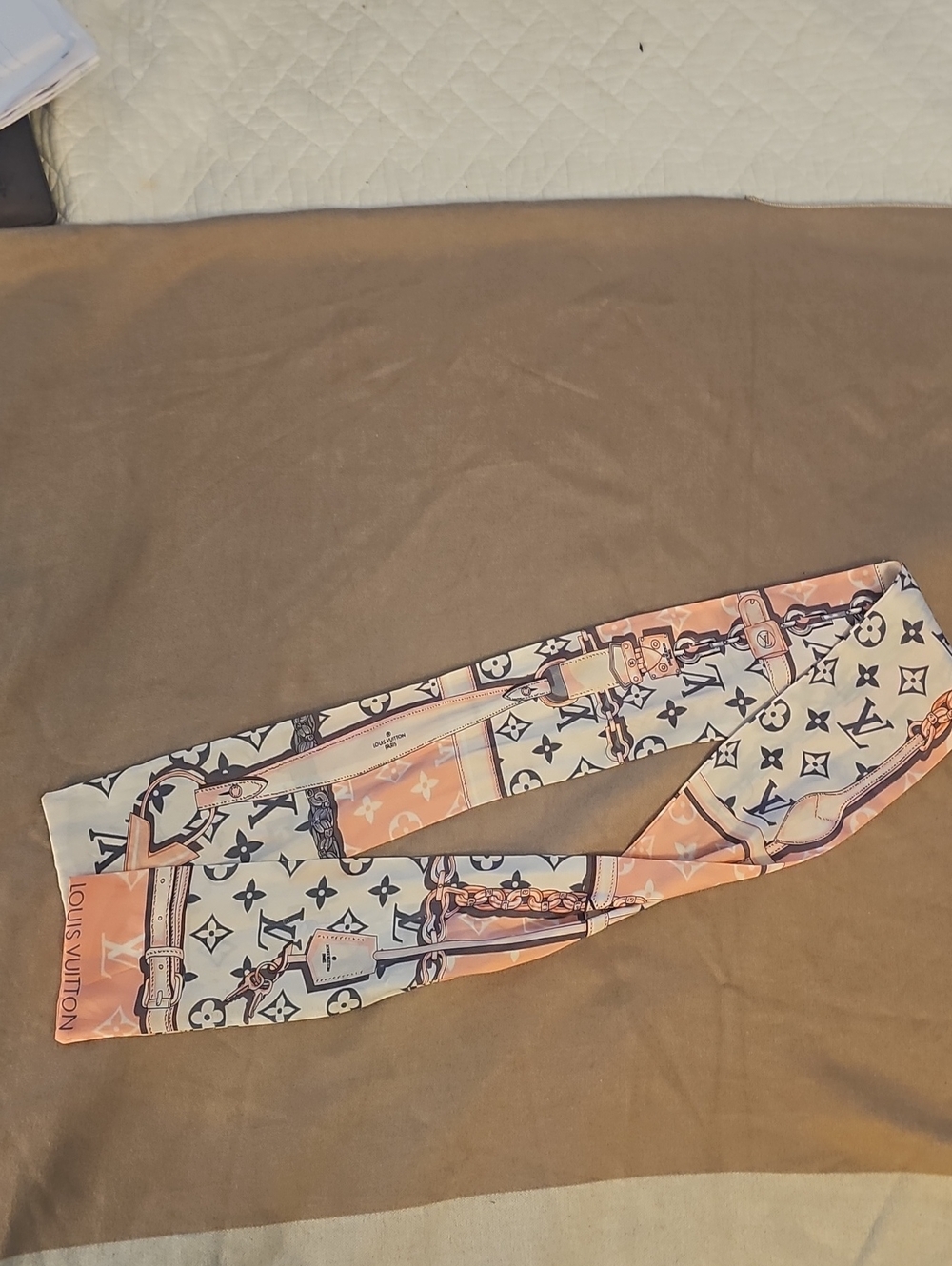 LV Scarf Or Hair Accessory